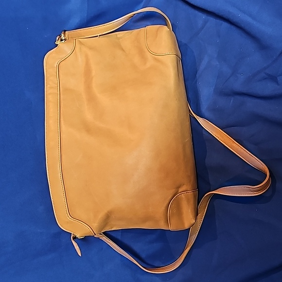 Vintage, New FS Originals Leather Hand Painted Yorkie by Mikki Purse Caramel - Picture 4 of 14